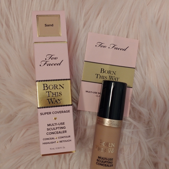 ❤NWT TOO FACED BORN THIS WAY SUPER COVERAGE MULTI-USE CONCEALER SAND - Picture 1 of 8